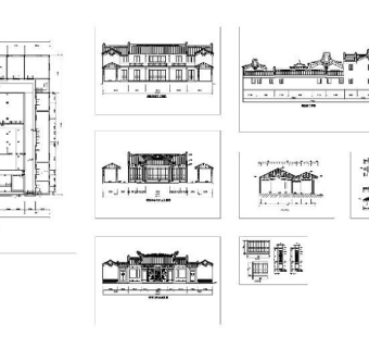 祠堂建筑cad图