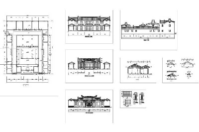 祠堂建筑cad图