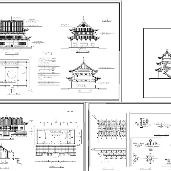 寺庙设计cad图