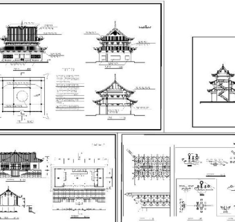 寺庙设计cad图