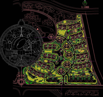 绿化配套工程平面图CAD素材