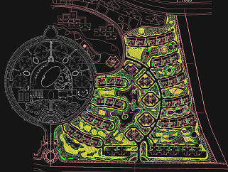 绿化配套工程平面图CAD素材
