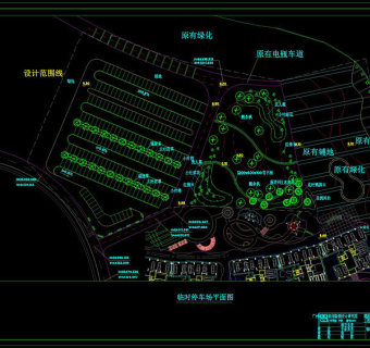 码头和停车场建筑CAD素材