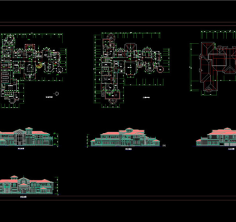 豪宅设计方案图CAD图纸