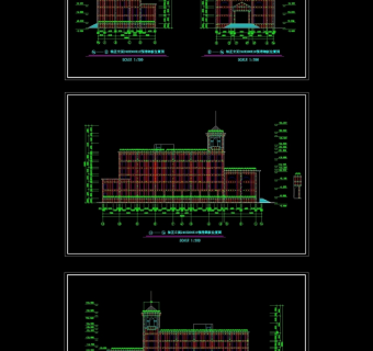 宾馆装修设计立面图CAD图纸