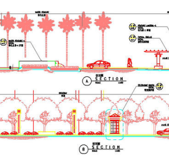 上海古北花园景观cad图纸