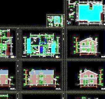 二层别墅cad全套施工图纸 17x11