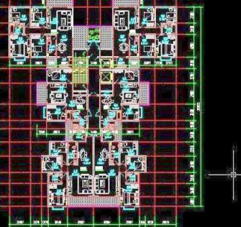 经典小户型CAD组合平面