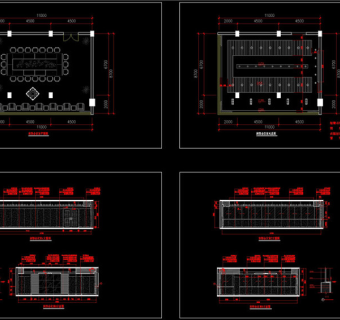某宾馆会议室装修图CAD图纸