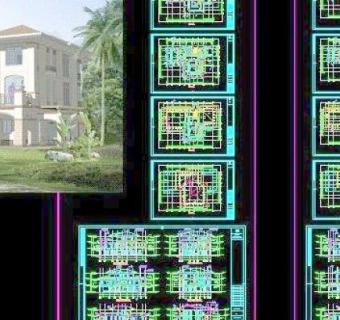 海南某大型别墅结构图纸(CAD)