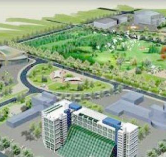 厂区景观规划CAD平面图带鸟瞰图