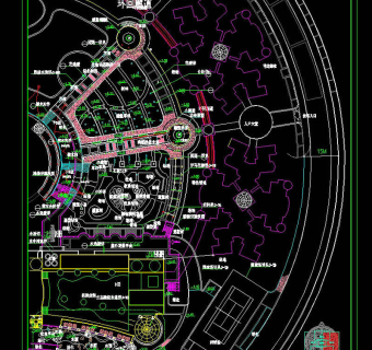 珠江帝景景观设计cad图纸