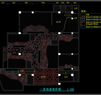 地面物料图CAD图纸
