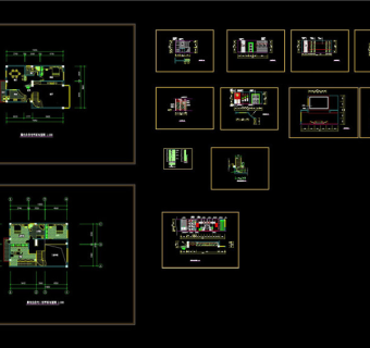 复式套房cad装修图纸