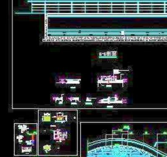 溪流水池cad合集