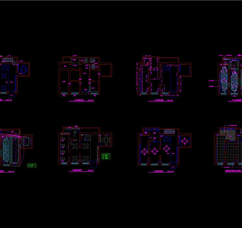 美容学院装潢平面图CAD图纸