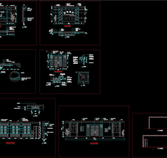 某钢厂办公楼会议室设计装修剖CAD图纸