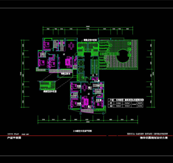 三户cad平面图设计CAD图纸