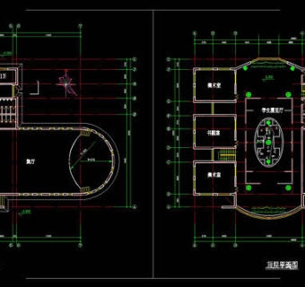 大学生活动中心cad图纸