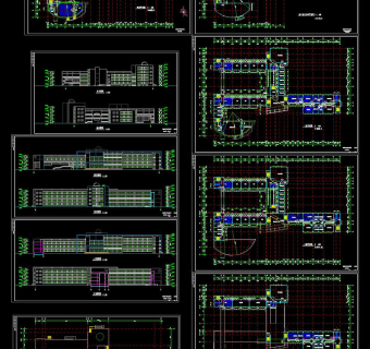 高中综合教学楼cad图纸