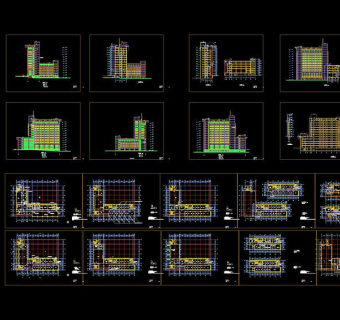 行政楼cad图纸素材