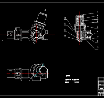 齿轮齿条式转向器CAD图纸下载