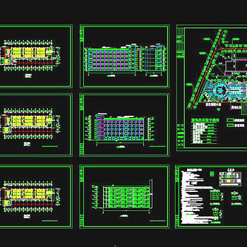 集美大学教学楼全套图cad图纸