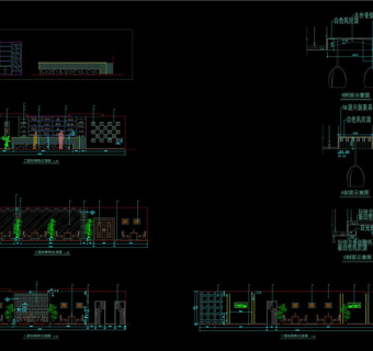 休闲吧装修立CAD图纸