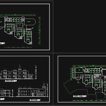 六班幼儿园施工图cad图纸