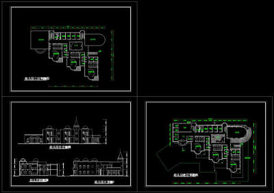 六班幼儿园施工图cad图纸