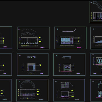 娱乐场所设计装修方案立面图CAD图纸