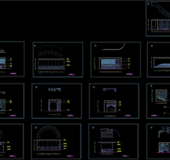 娱乐场所设计装修方案立面图CAD图纸