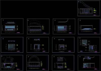 娱乐场所设计装修方案立面图CAD图纸