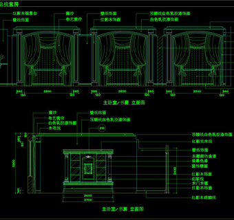 中型旅馆cad立面图