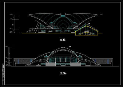 某大学体育馆方案图cad图纸