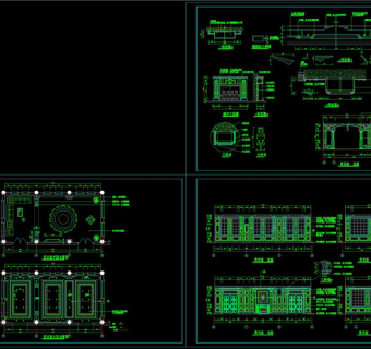 高级餐厅装修施工图CAD图纸