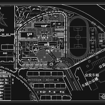 某小学规划平面图cad图纸