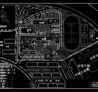 某小学规划平面图cad图纸