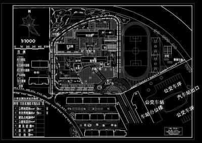 某小学规划平面图cad图纸