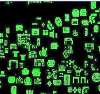 cad常用家具平面图库景观树