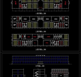 某学校教学楼设计cad图纸