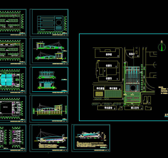 某学校学生活动中心方案设计图cad图纸