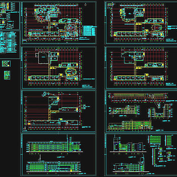 某学校综合楼平面图cad图纸