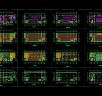 食堂室内设计cad平面图