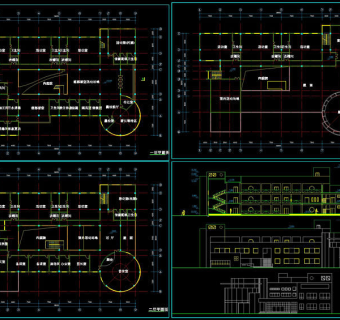 天元幼儿园施工图cad图纸