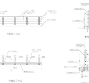 CAD施工图栏杆3D模型