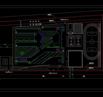 小学总平面图cad图纸