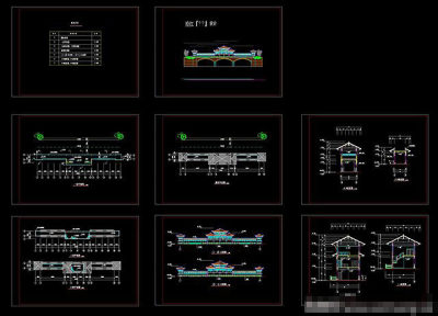 廊桥cad图纸