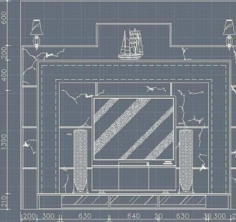 客厅CAD立面图纸