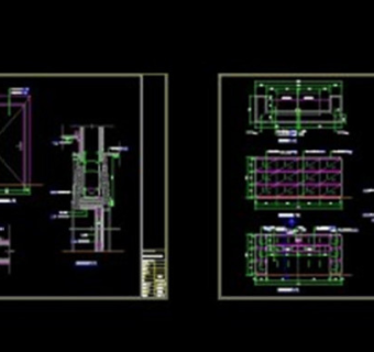 带有木门的前台接待CAD图纸